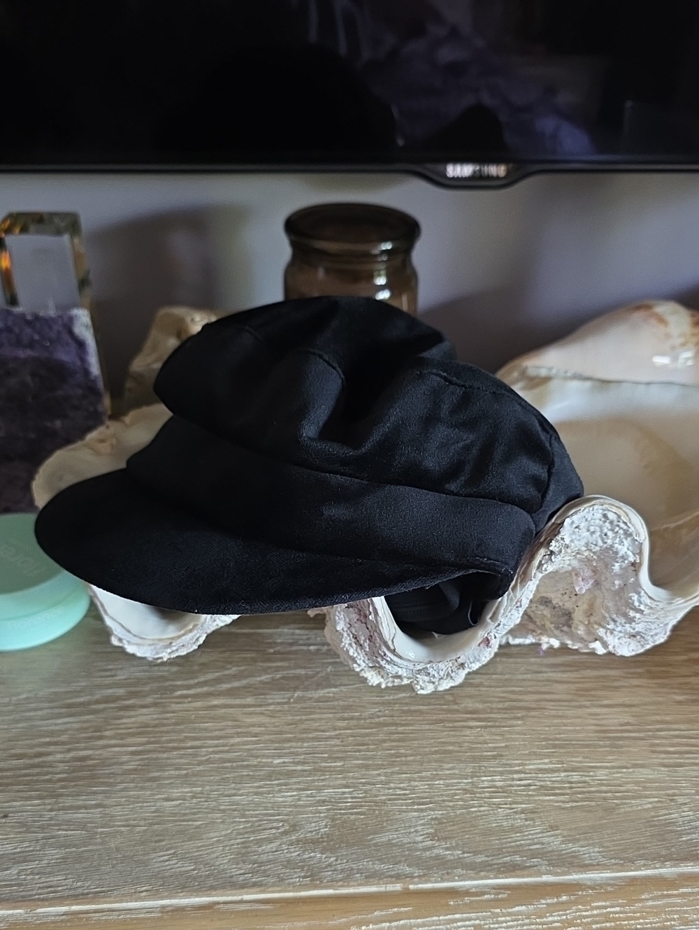 Claire's Black Newsboy Cap